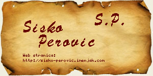 Sisko Perović vizit kartica